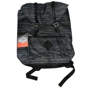 Mountain Edge Black New Backpack W Adjustable Straps & Drawstring Front